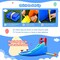 Blue Inflatable Bounce Castle With Water Slides Climbing Wall Splash Pool For Kids